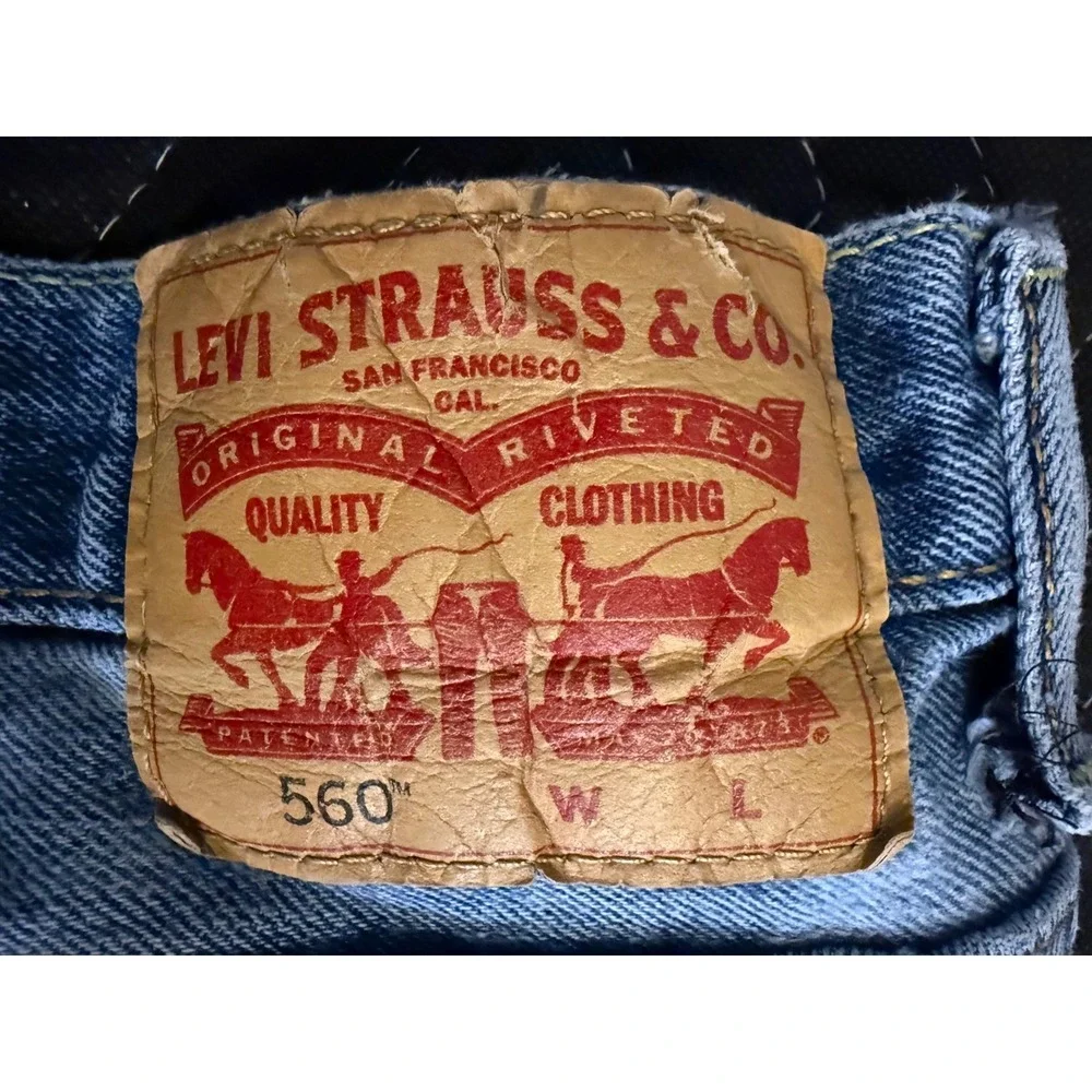 Levi's 550 Relaxed Fit Jeans Mens 50x34 Blue Medium Wash Red Tab Denim